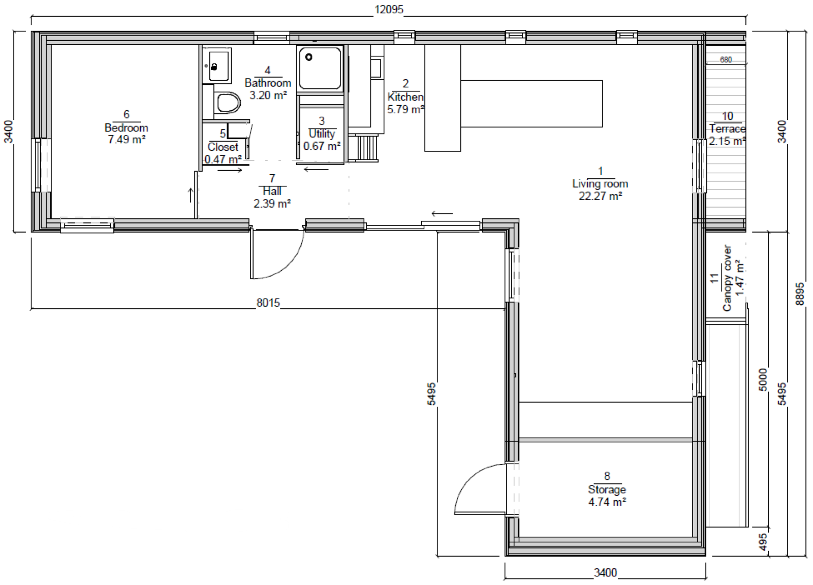 Plattegrond 1 van de Scandic