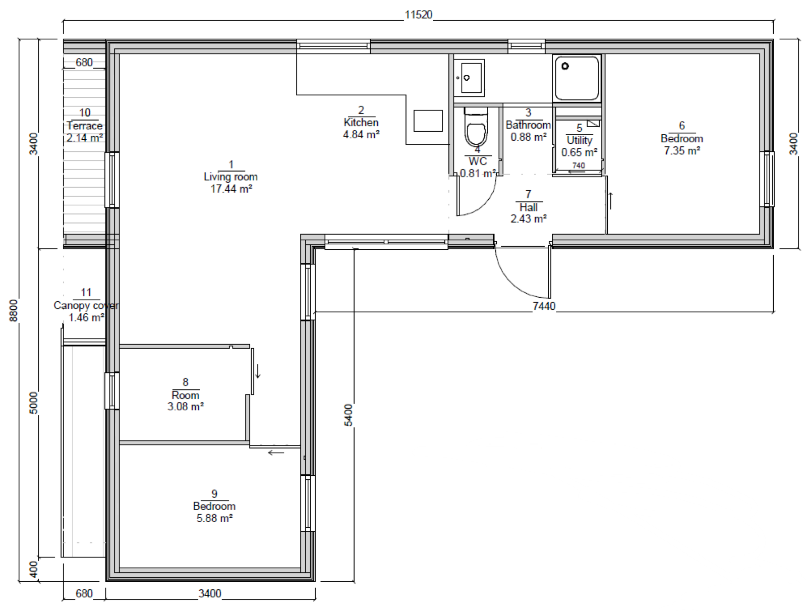 Plattegrond 2 van de Scandic